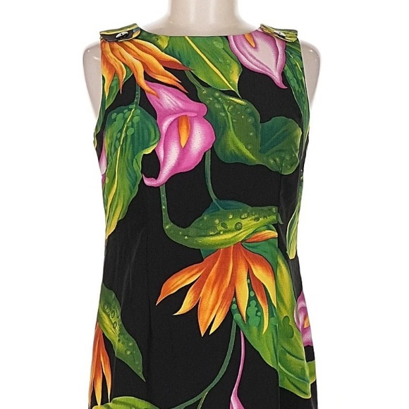 Tropical Floral Sleeveless Dress - Picture 5 of 5